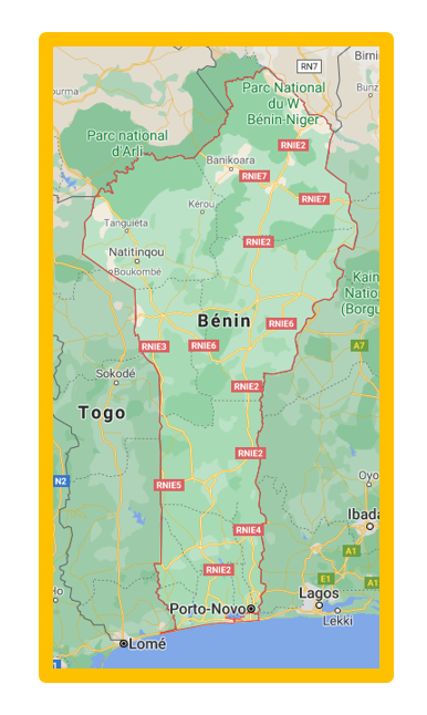 carte du Bénin