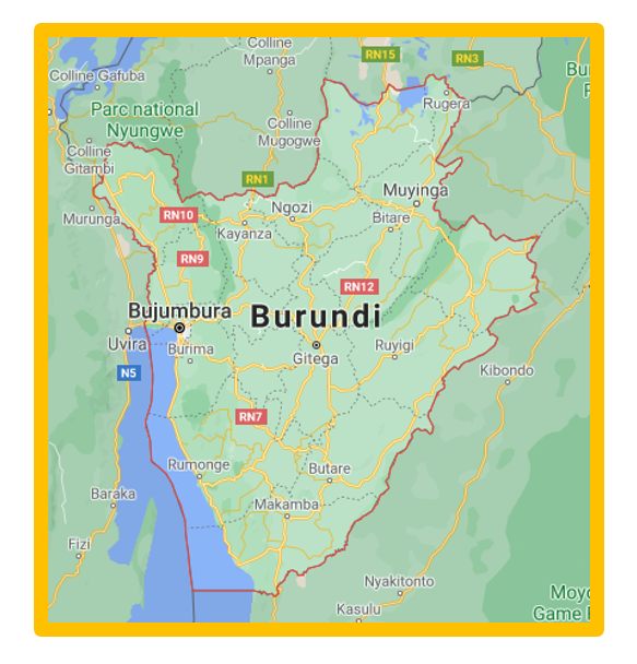 carte du  Burundi