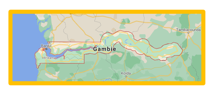 carte en Gambie