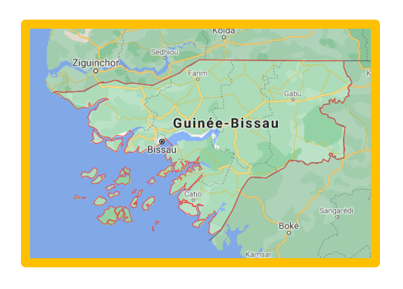 carte de la Guinée Bissau