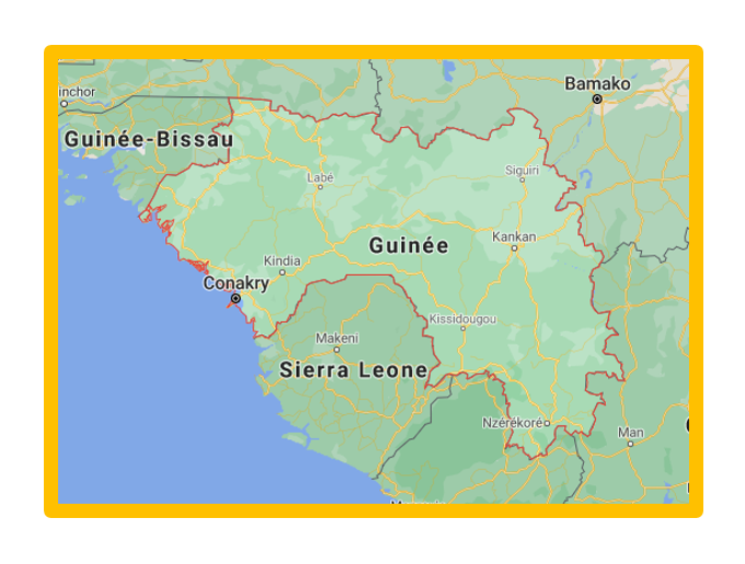 carte en Guinée