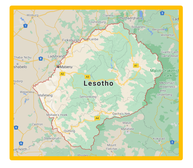 carte du Lesotho