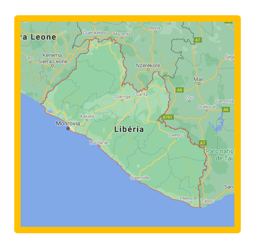 carte du Libéria