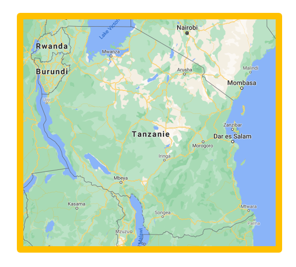 carte de la Tanzanie