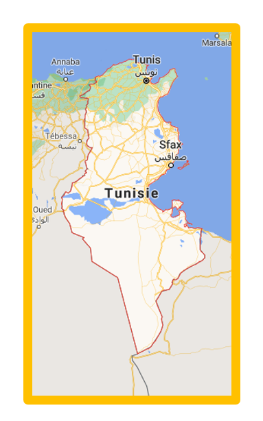 carte de la Tunisie