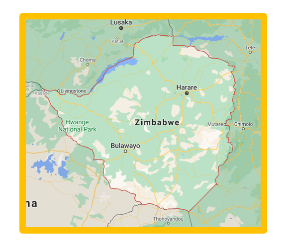 carte du Zimbabwe