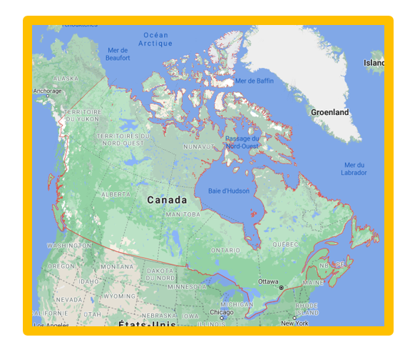 carte du Canada
