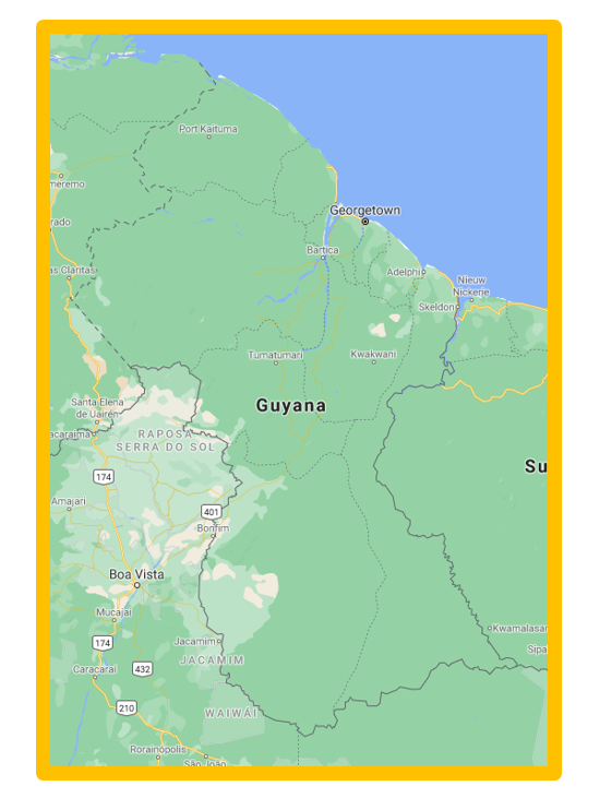 carte du Guyana