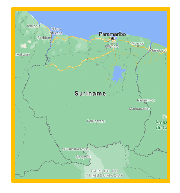 carte du Suriname