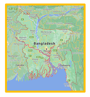 carte du Bangladesh