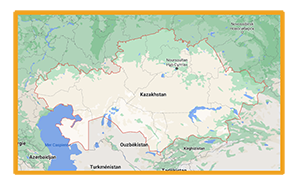 carte du Kazakhstan