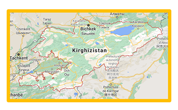 carte du Kirghizistan