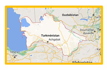 carte du Turkménistan