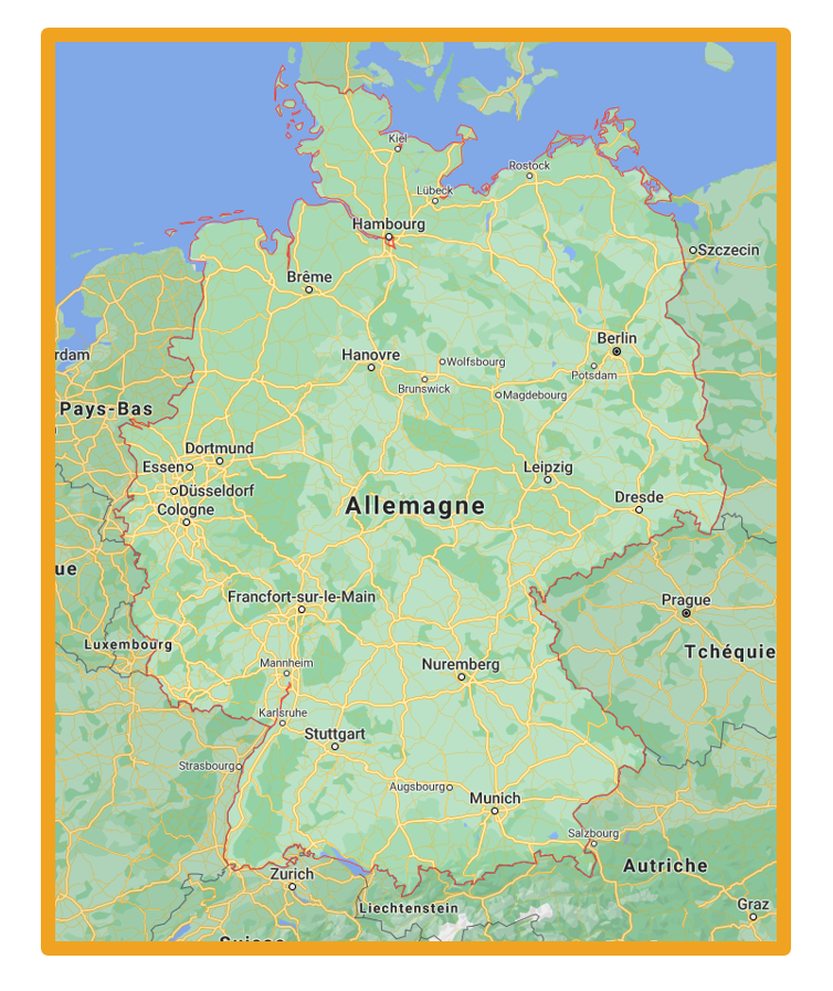 carte de l'Allemagne