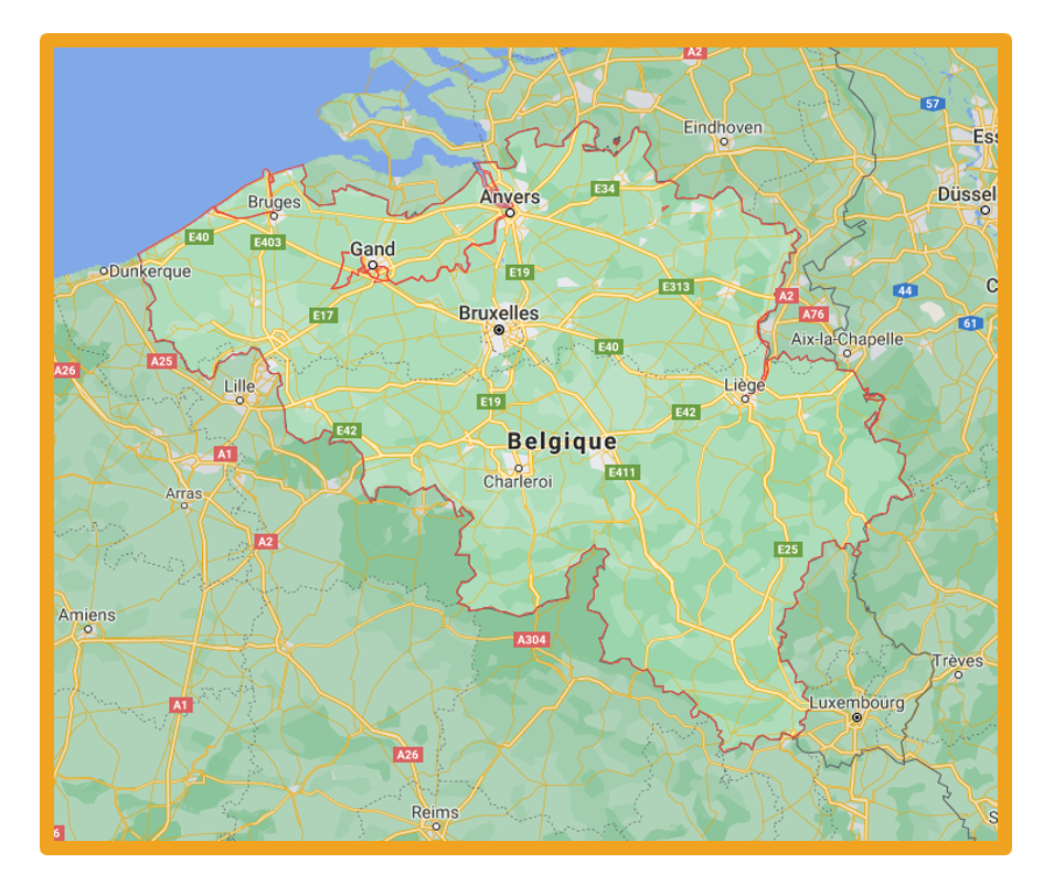 carte de la Belgique