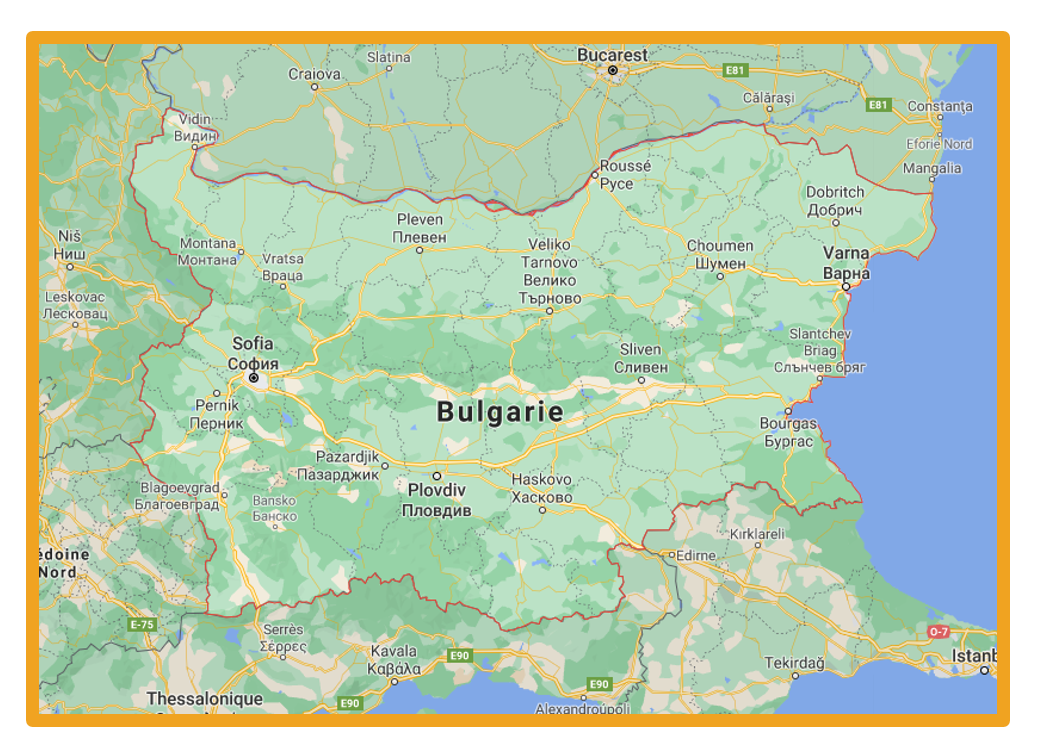 carte de la Bulgarie