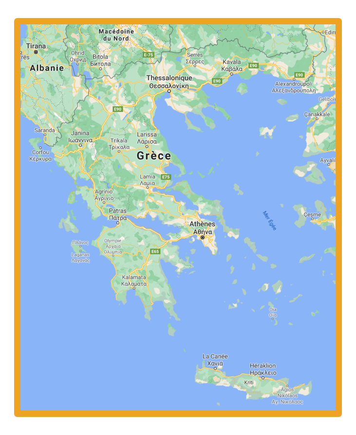 carte de la Grèce