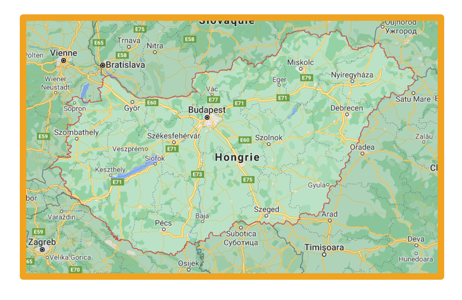 carte de la Hongrie