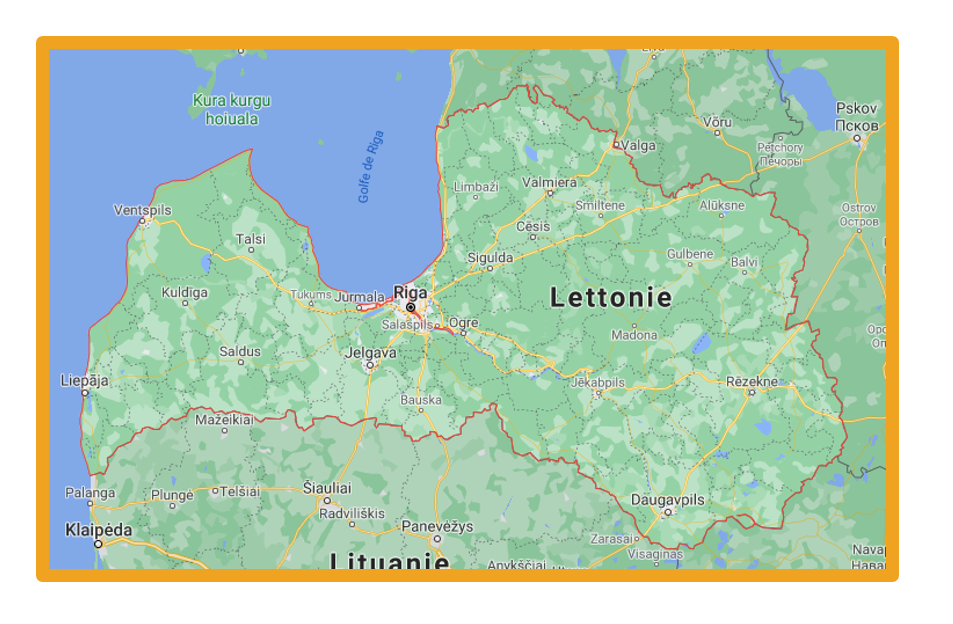 carte en Lettonie