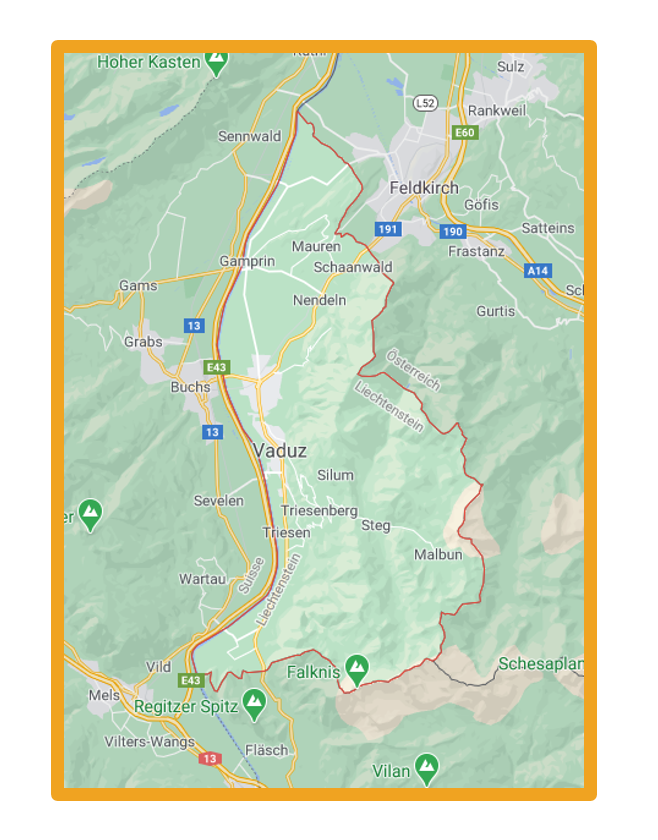 carte du Liechtenstein