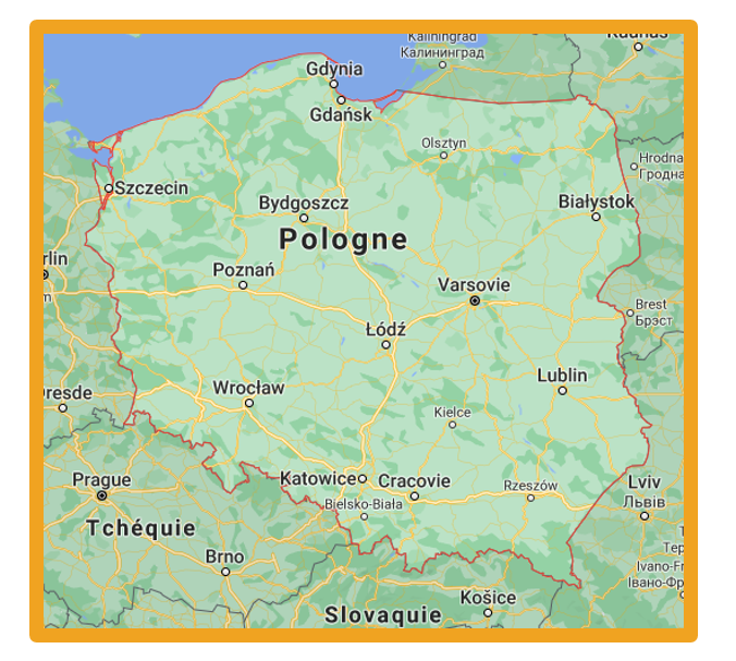 carte de la Pologne