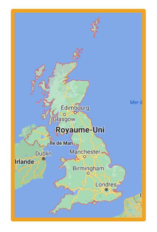 carte du Royaume-Uni