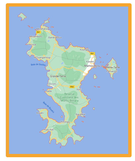 carte de Mayotte